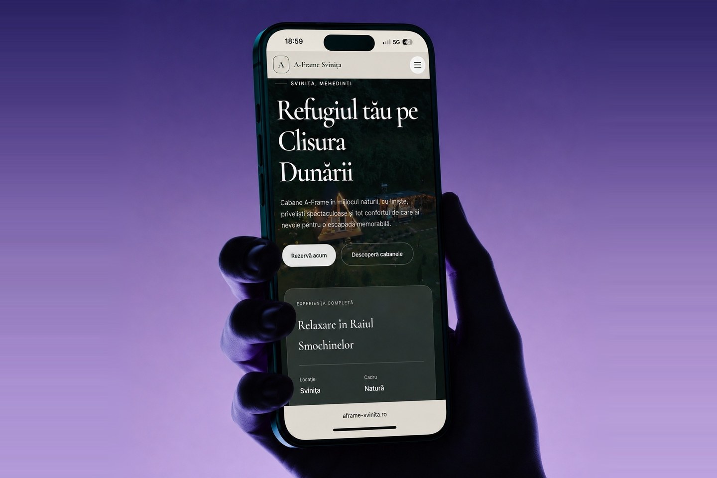 A-Frame Svinița — Site de rezervări cabană